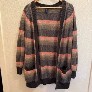 Open Front Gap Cardigan Sweater